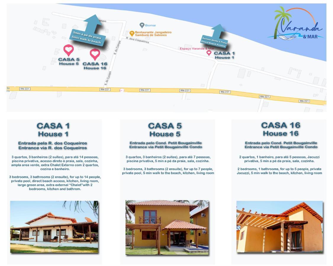 Espaco Varanda E Mar Beach Houses Sao Miguel do Gostoso Exterior photo